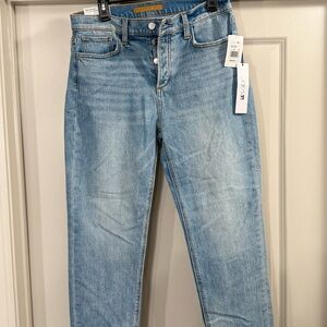 Joe's Jeans Blue Boyfriend Denim with Distressed Finish